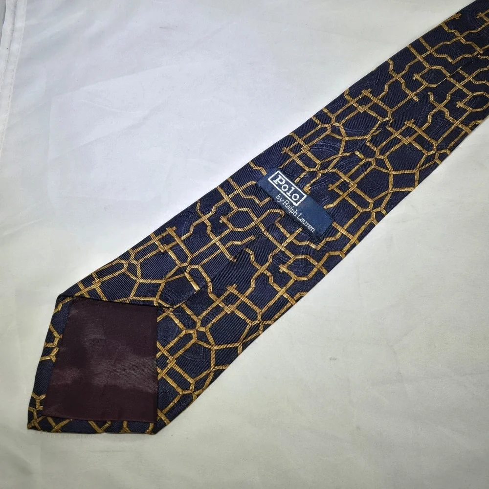 Vintage Polo Ralph Lauren Tie Silk Handmade USA 57